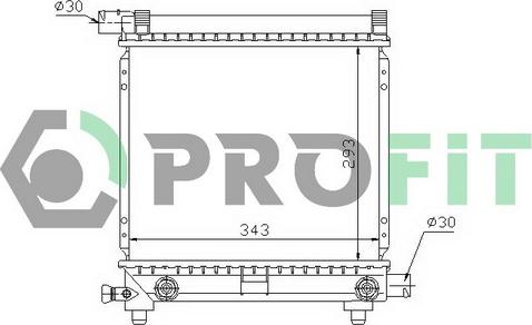 Profit PR 3524A5 - Радиатор, охлаждане на двигателя vvparts.bg