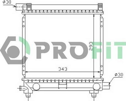 Profit PR 3524A1 - Радиатор, охлаждане на двигателя vvparts.bg