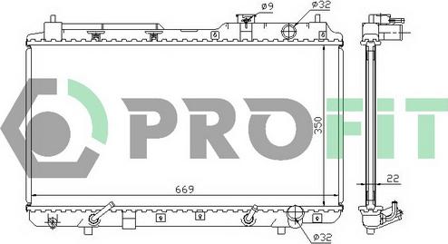 Profit PR 2915A1 - Радиатор, охлаждане на двигателя vvparts.bg