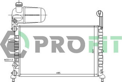 Profit PR 2410A1 - Радиатор, охлаждане на двигателя vvparts.bg