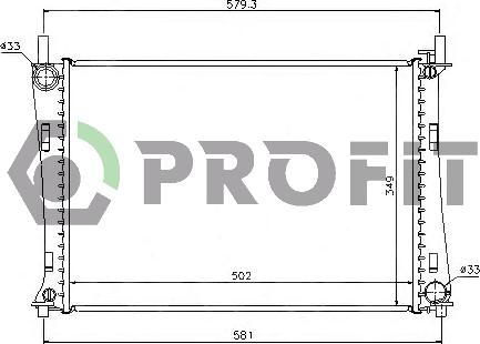 Profit PR 2562A3 - Радиатор, охлаждане на двигателя vvparts.bg