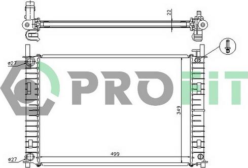 Profit PR 2562A2 - Радиатор, охлаждане на двигателя vvparts.bg