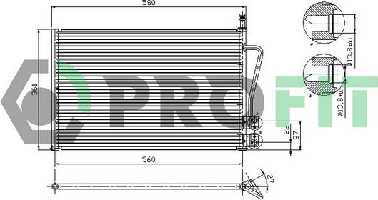 Profit PR 2535C1 - Кондензатор, климатизация vvparts.bg