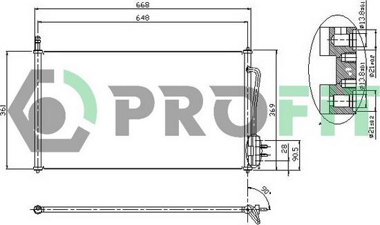 Profit PR 2530C1 - Кондензатор, климатизация vvparts.bg