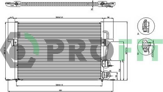 Profit PR 2533C1 - Кондензатор, климатизация vvparts.bg