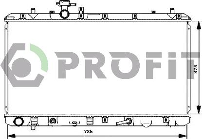 Profit PR 7052N1 - Радиатор, охлаждане на двигателя vvparts.bg