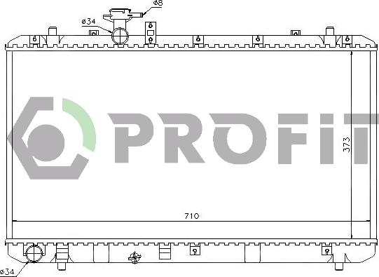 Profit PR 7052N2 - Радиатор, охлаждане на двигателя vvparts.bg