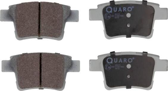 QUARO QP6121 - Комплект спирачно феродо, дискови спирачки vvparts.bg