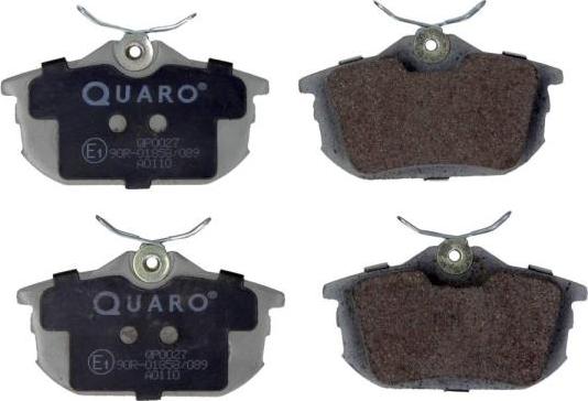 QUARO QP0027 - Комплект спирачно феродо, дискови спирачки vvparts.bg