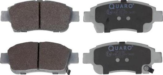QUARO QP1296 - Комплект спирачно феродо, дискови спирачки vvparts.bg