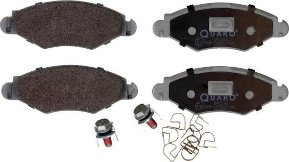 QUARO QP1243 - Комплект спирачно феродо, дискови спирачки vvparts.bg