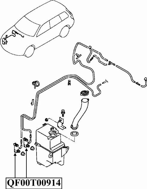 Quattro Freni QF00T00914 - Водна помпа за миещо устр., почистване на стъклата vvparts.bg