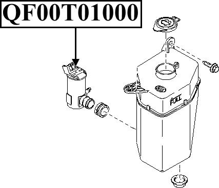 Quattro Freni QF00T01000 - Водна помпа за миещо устр., почистване на стъклата vvparts.bg