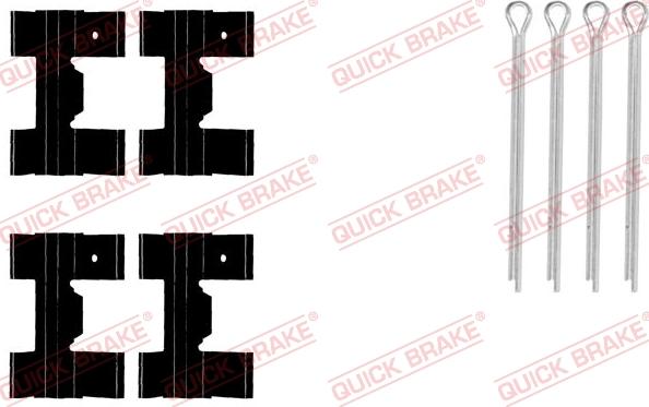 QUICK BRAKE 1090951 - Комплект принадлежности, дискови накладки vvparts.bg