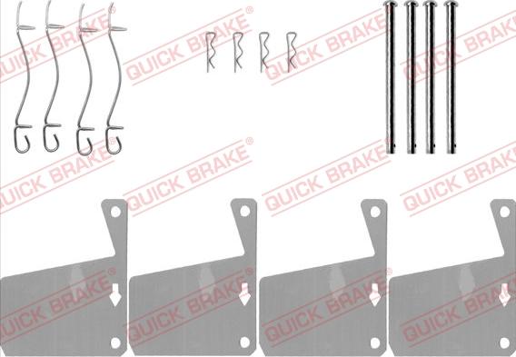 QUICK BRAKE 109-0910 - Комплект принадлежности, дискови накладки vvparts.bg