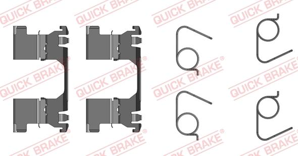 QUICK BRAKE 109-0091R-1 - Комплект принадлежности, дискови накладки vvparts.bg