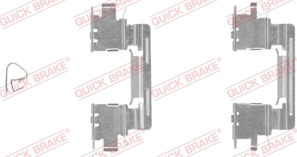 QUICK BRAKE 109-1613-1 - Комплект принадлежности, дискови накладки vvparts.bg