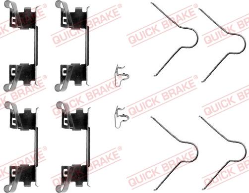 QUICK BRAKE 1091254 - Комплект принадлежности, дискови накладки vvparts.bg