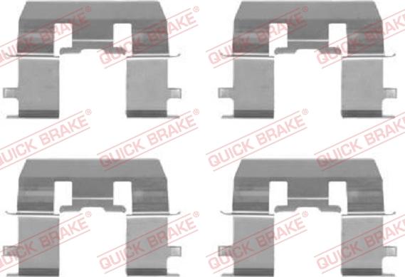 QUICK BRAKE 1091281 - Комплект принадлежности, дискови накладки vvparts.bg