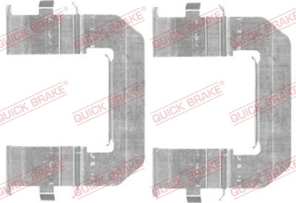 QUICK BRAKE 109-1776-1 - Комплект принадлежности, дискови накладки vvparts.bg