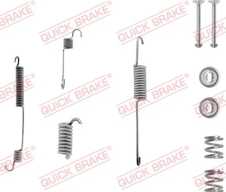 QUICK BRAKE 105-0599-1L - Комплект принадлежности, спирани челюсти vvparts.bg