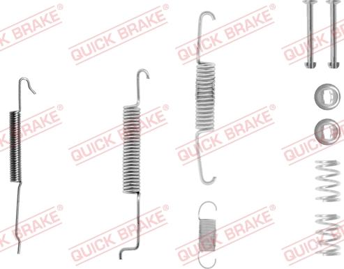 QUICK BRAKE 10506801R - Комплект принадлежности, спирани челюсти vvparts.bg