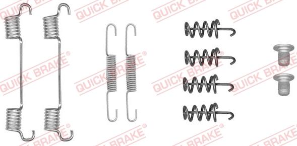 QUICK BRAKE 105-0051 - Комплект принадлежности, челюсти за ръчна спирачка vvparts.bg