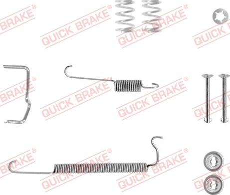 QUICK BRAKE 105-0064X-1L - Комплект принадлежности, спирани челюсти vvparts.bg