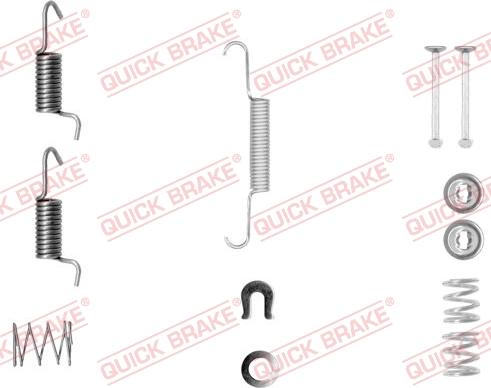 QUICK BRAKE 105-0010-1 - Комплект принадлежности, челюсти за ръчна спирачка vvparts.bg