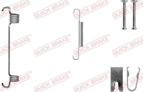 QUICK BRAKE 10508751R - Комплект принадлежности, челюсти за ръчна спирачка vvparts.bg