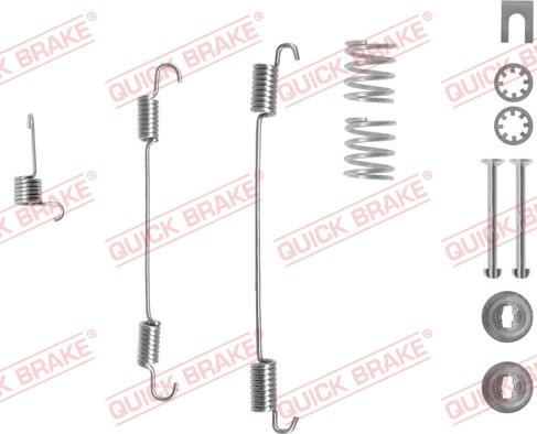 QUICK BRAKE 10507471R - Комплект принадлежности, спирани челюсти vvparts.bg