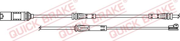 QUICK BRAKE WS 0445 A - Предупредителен контактен сензор, износване на накладките vvparts.bg