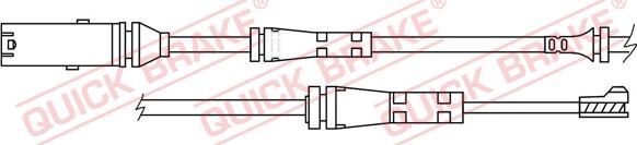 QUICK BRAKE WS 0418 A - Предупредителен контактен сензор, износване на накладките vvparts.bg