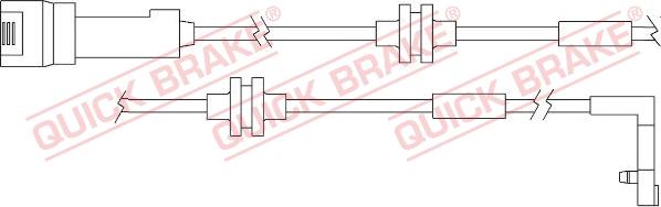 QUICK BRAKE WS 0157 A - Предупредителен контактен сензор, износване на накладките vvparts.bg