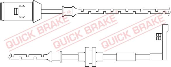 QUICK BRAKE WS 0165 A - Предупредителен контактен сензор, износване на накладките vvparts.bg