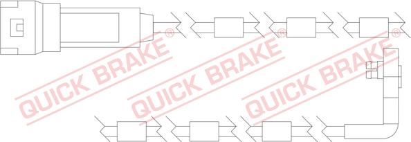 QUICK BRAKE WS 0128 A - Предупредителен контактен сензор, износване на накладките vvparts.bg