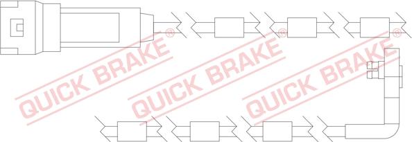 QUICK BRAKE WS 0128 B - Предупредителен контактен сензор, износване на накладките vvparts.bg