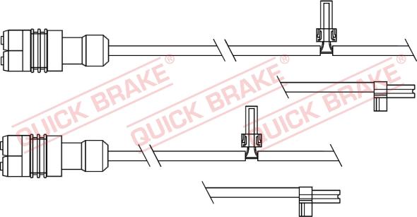 QUICK BRAKE WS 0343 B - Предупредителен контактен сензор, износване на накладките vvparts.bg