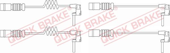 QUICK BRAKE WS 0301 A - Предупредителен контактен сензор, износване на накладките vvparts.bg