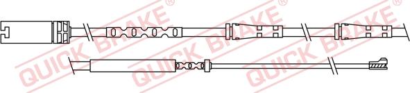 QUICK BRAKE WS 0307 A - Предупредителен контактен сензор, износване на накладките vvparts.bg