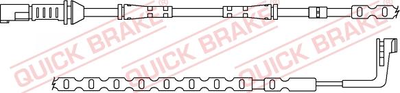 QUICK BRAKE WS 0382 B - Предупредителен контактен сензор, износване на накладките vvparts.bg