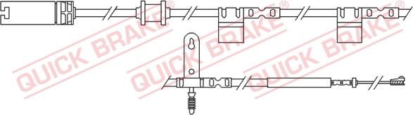 QUICK BRAKE WS 0299 A - Предупредителен контактен сензор, износване на накладките vvparts.bg