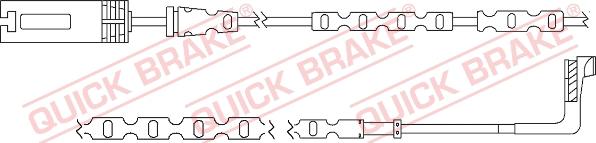 QUICK BRAKE WS 0296 A - Предупредителен контактен сензор, износване на накладките vvparts.bg