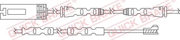 QUICK BRAKE WS 0291 A - Предупредителен контактен сензор, износване на накладките vvparts.bg