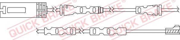 QUICK BRAKE WS 0293 A - Предупредителен контактен сензор, износване на накладките vvparts.bg