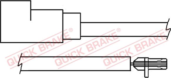 QUICK BRAKE WS 0258 A - Предупредителен контактен сензор, износване на накладките vvparts.bg