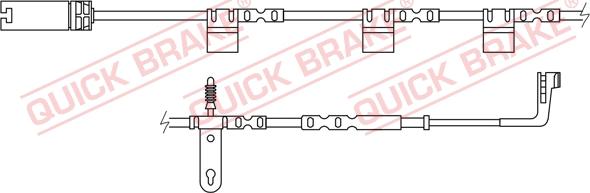 QUICK BRAKE WS 0267 A - Предупредителен контактен сензор, износване на накладките vvparts.bg