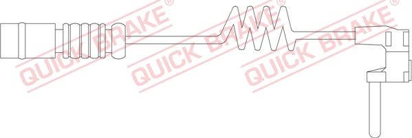 QUICK BRAKE WS 0209 A - Предупредителен контактен сензор, износване на накладките vvparts.bg