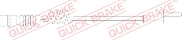 QUICK BRAKE WS 0210 A - Предупредителен контактен сензор, износване на накладките vvparts.bg