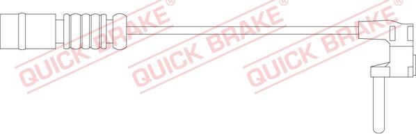 QUICK BRAKE WS 0212 A - Предупредителен контактен сензор, износване на накладките vvparts.bg
